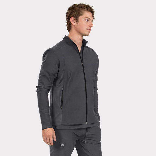 Parkley Scrubs Men's Perfect Jacket Charcoal | scrub-supply.com