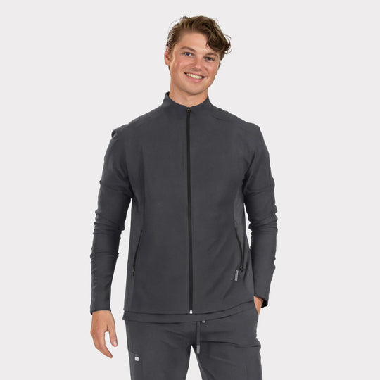 Parkley Scrubs Men's Perfect Jacket Charcoal | scrub-supply.com