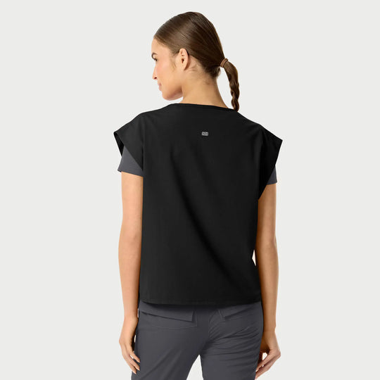 Parkley Scrubs Women's ABC Six-Pocket Utility Vest Black | scrub-supply.com
