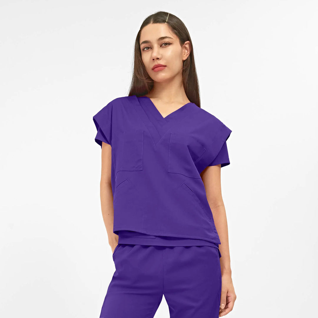 Parkley Scrubs Women's ABC Six-Pocket Utility Vest Dark Purple | scrub-supply.com