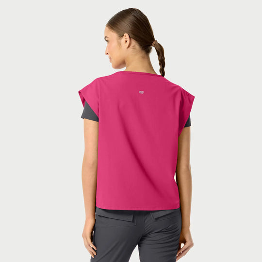 Parkley Scrubs Women's ABC Six-Pocket Utility Vest Hot Pink | scrub-supply.com