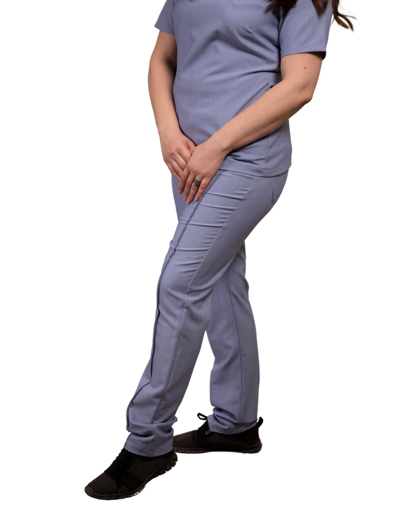 simply-scrubs Scrubs Women's Sweet Heart Neck Set Sky Blue | scrub-supply.com