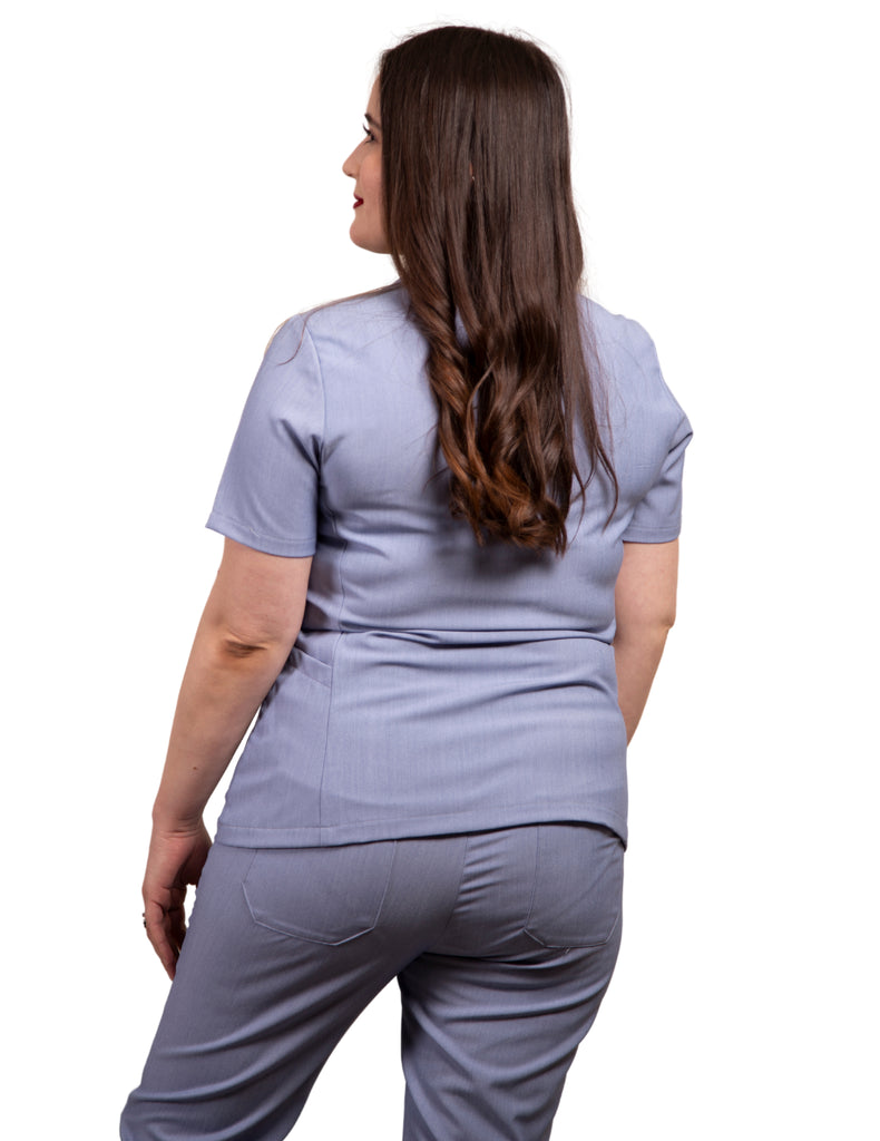 simply-scrubs Scrubs Women's Sweet Heart Neck Set Sky Blue | scrub-supply.com