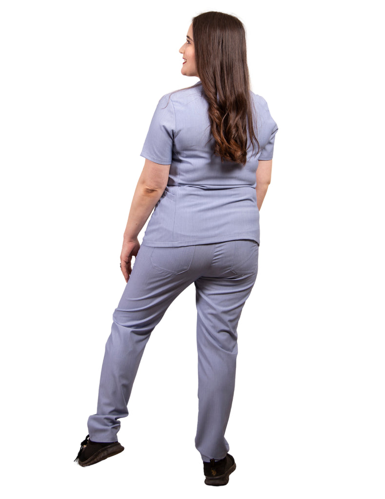 simply-scrubs Scrubs Women's Sweet Heart Neck Set Sky Blue | scrub-supply.com