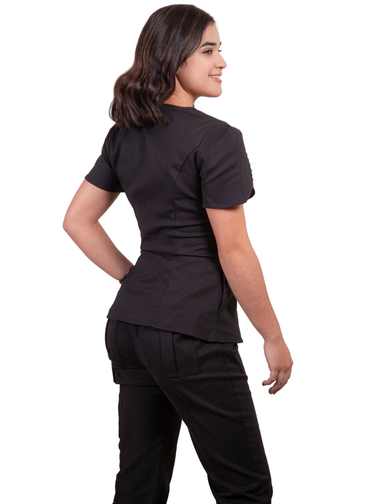 simply-scrubs Scrubs Women's Dutch Tulip Set Black | scrub-supply.com