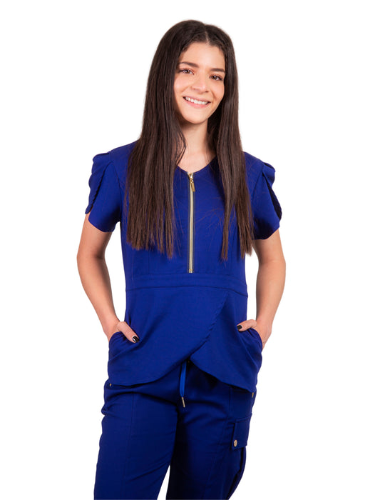 simply-scrubs Scrubs Women's Dutch Tulip Set Midnight Blue | scrub-supply.com