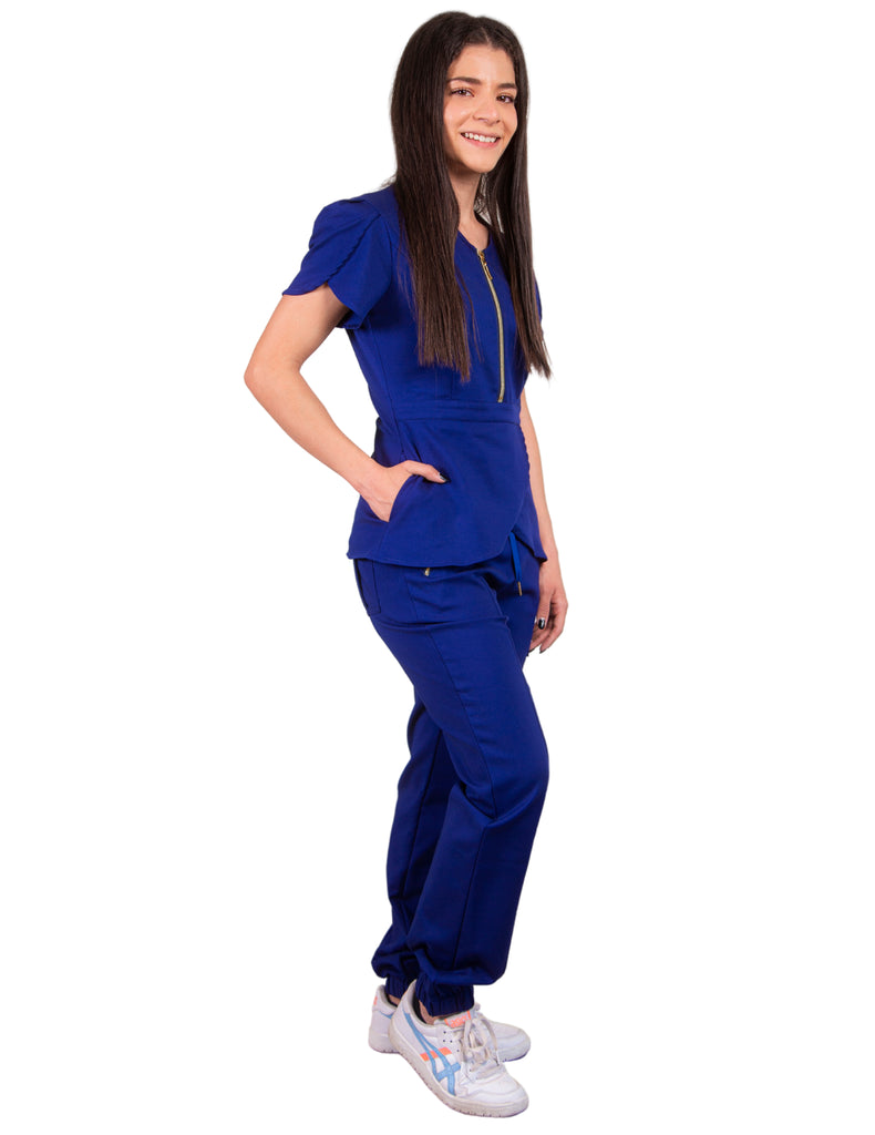 simply-scrubs Scrubs Women's Dutch Tulip Set Midnight Blue | scrub-supply.com