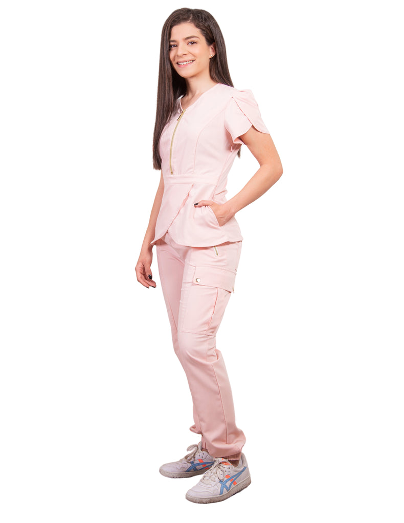 simply-scrubs Scrubs Women's Dutch Tulip Set Soft Pink | scrub-supply.com