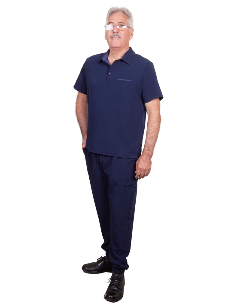 simply-scrubs Scrubs Men's Medical Polo Set Navy | scrub-supply.com