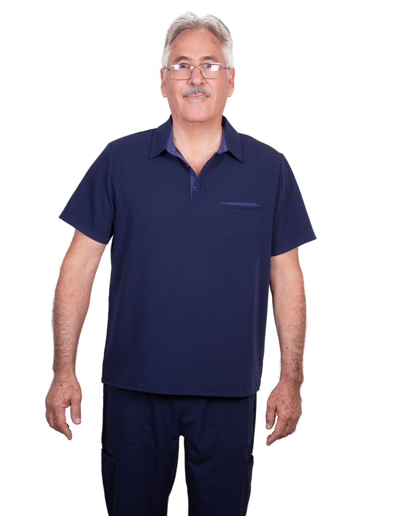 simply-scrubs Scrubs Men's Medical Polo Set Navy | scrub-supply.com