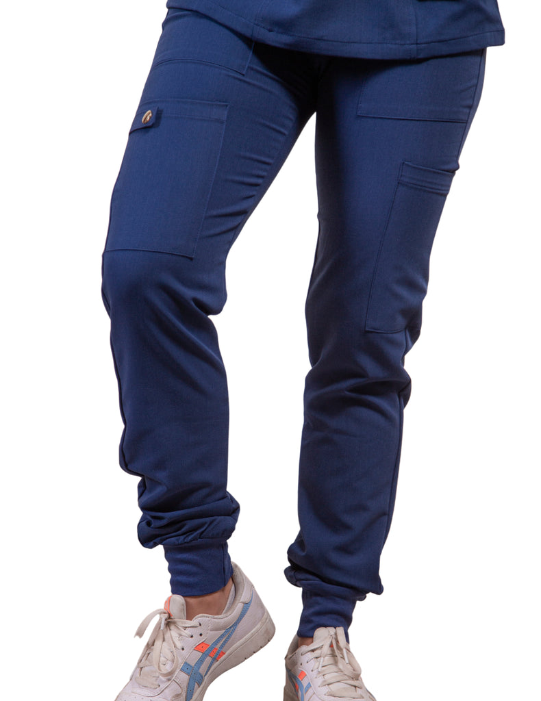 simply-scrubs Scrubs Women's Hybrid Jogger Set Estate Navy Blue | scrub-supply.com