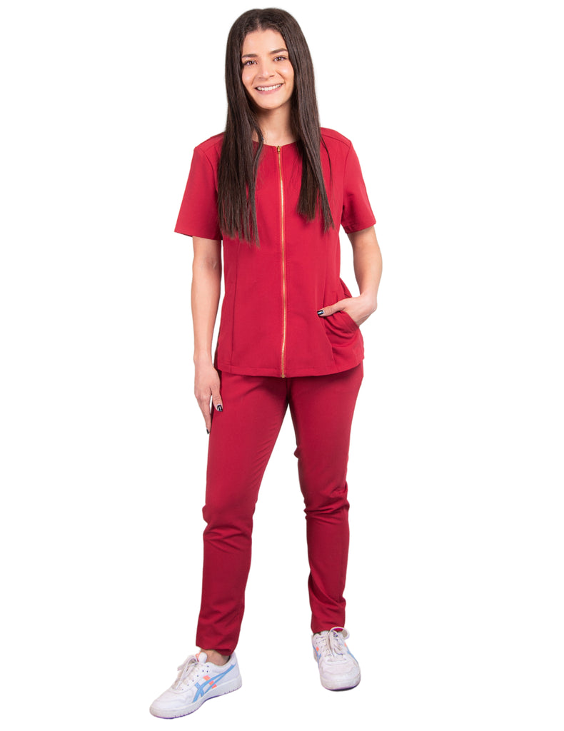 simply-scrubs Scrubs Women's Biker Set Red | scrub-supply.com