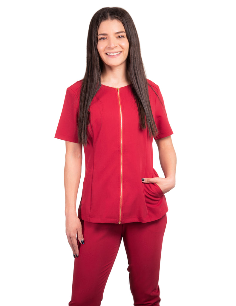 simply-scrubs Scrubs Women's Biker Set Red | scrub-supply.com