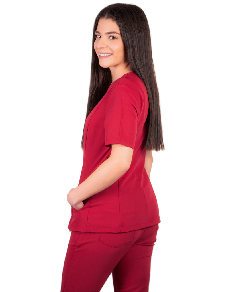 simply-scrubs Scrubs Women's Biker Set Red | scrub-supply.com