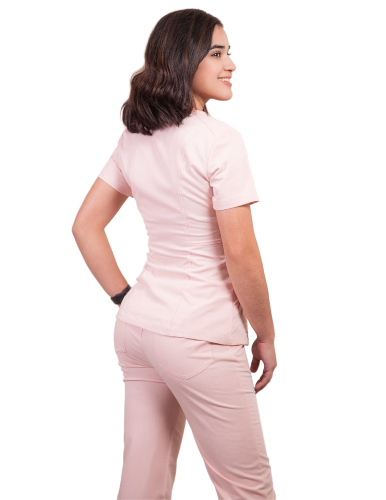 simply-scrubs Scrubs Women's Biker Set Soft Pink | scrub-supply.com