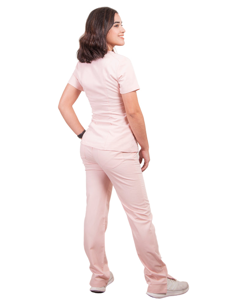 simply-scrubs Scrubs Women's Biker Set Soft Pink | scrub-supply.com