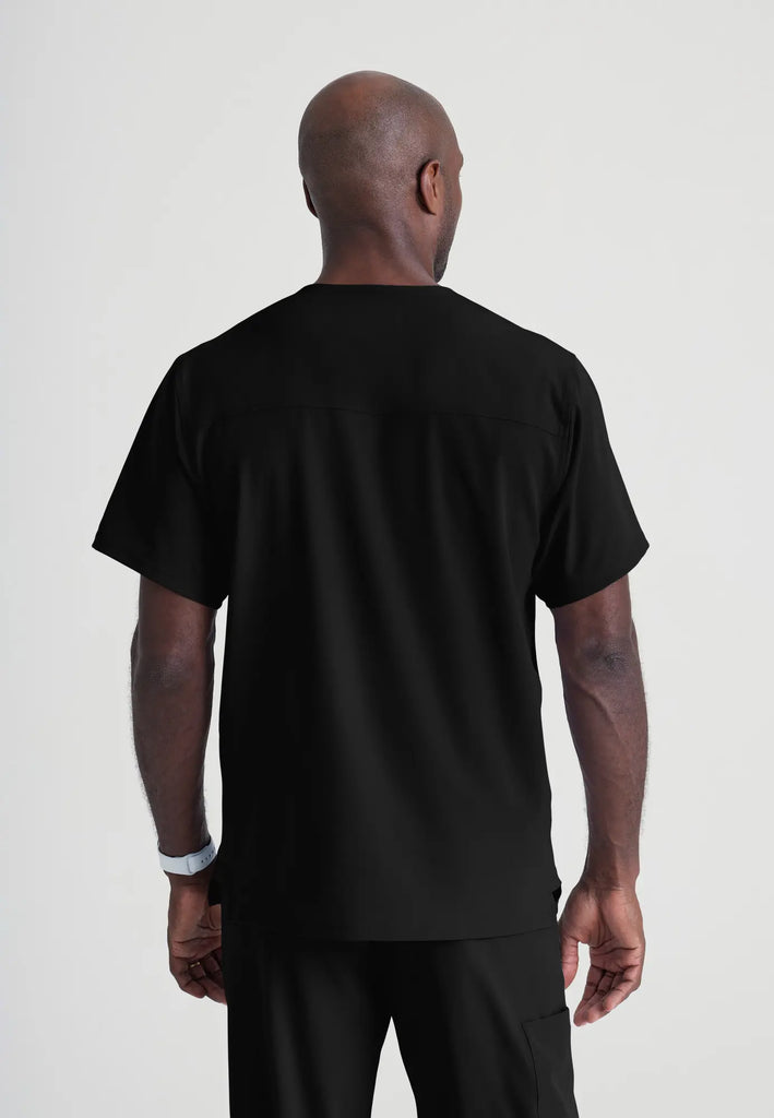 Barco Scrubs Men's Structure Top Black | scrub-supply.com