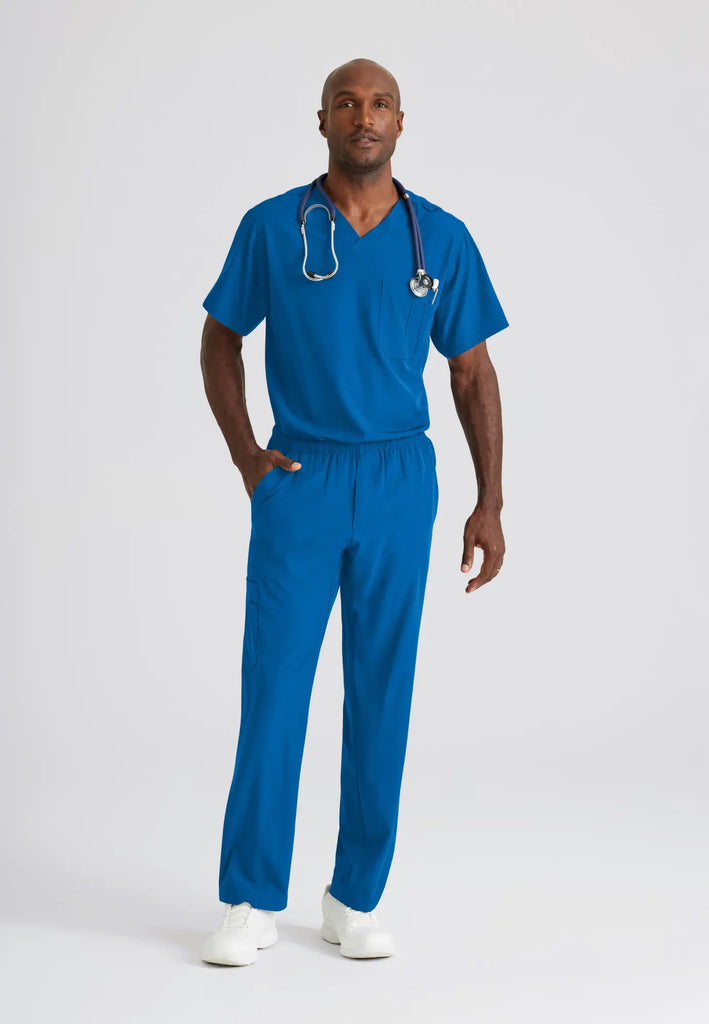 Barco Scrubs Men's Structure Top New Royal | scrub-supply.com