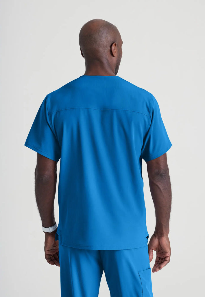 Barco Scrubs Men's Structure Top New Royal | scrub-supply.com