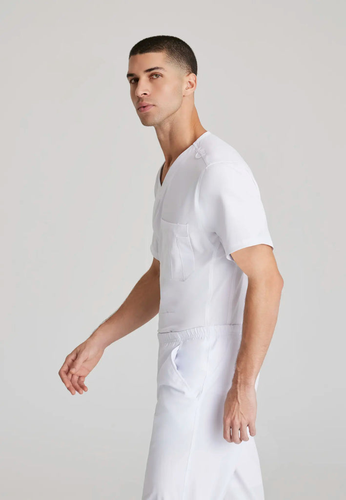 Barco Scrubs Men's Structure Top White | scrub-supply.com