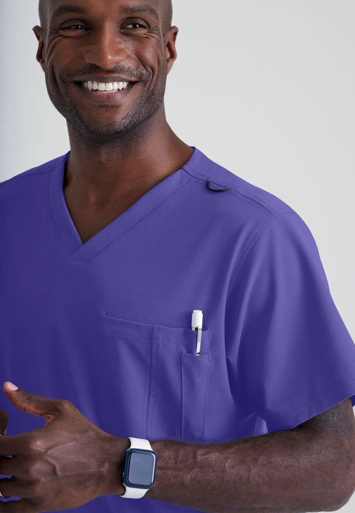 Barco Scrubs Men's Structure Top New Grape | scrub-supply.com