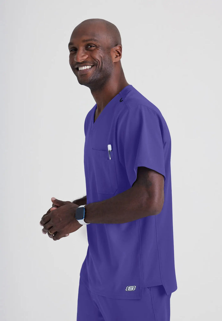 Barco Scrubs Men's Structure Top New Grape | scrub-supply.com