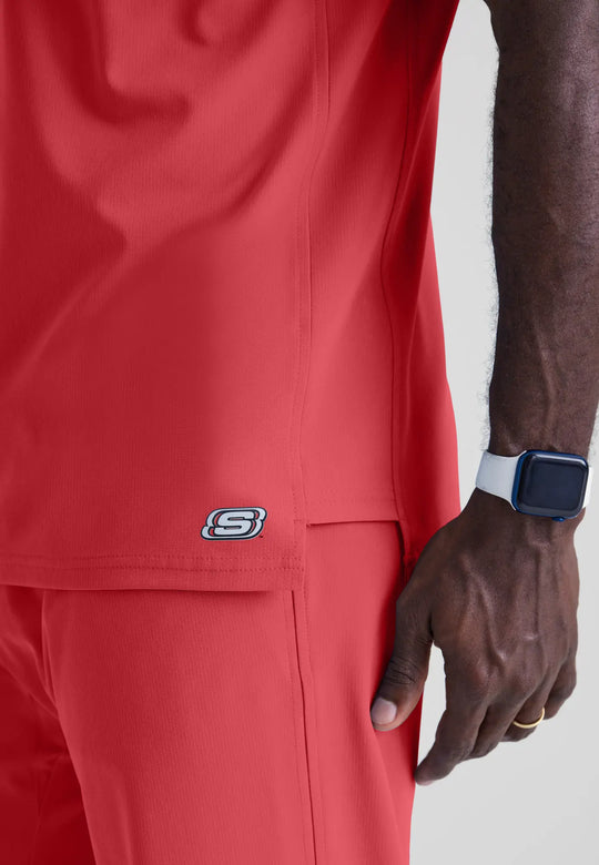 Barco Scrubs Men's Structure Top True Red | scrub-supply.com
