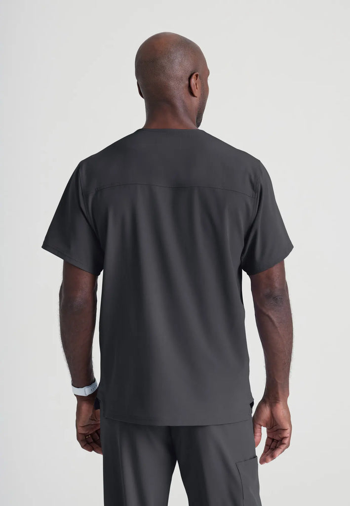 Barco Scrubs Men's Structure Top Pewter | scrub-supply.com