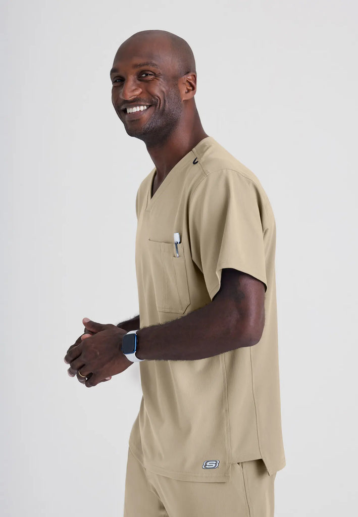 Barco Scrubs Men's Structure Top New Khaki | scrub-supply.com