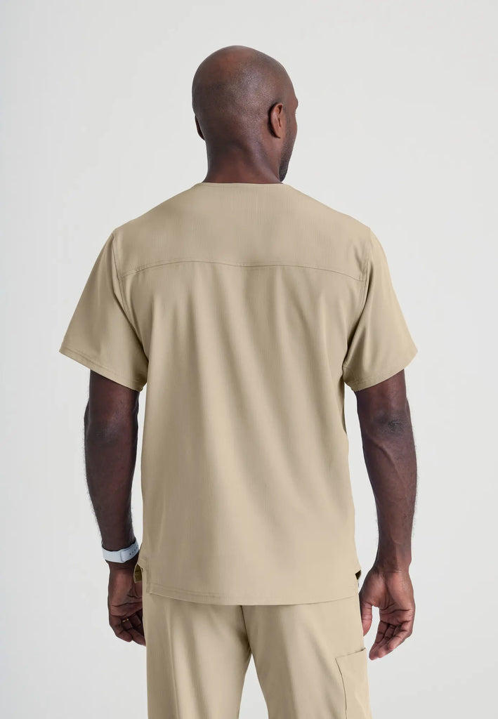 Barco Scrubs Men's Structure Top New Khaki | scrub-supply.com