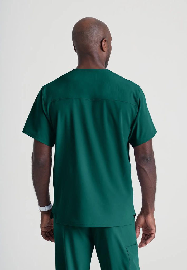 Barco Scrubs Men's Structure Top Hunter Green | scrub-supply.com