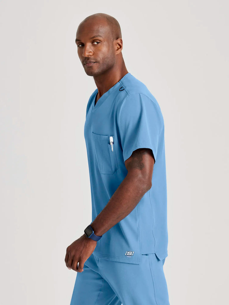 Barco Scrubs Men's Structure Top Ceil Blue | scrub-supply.com