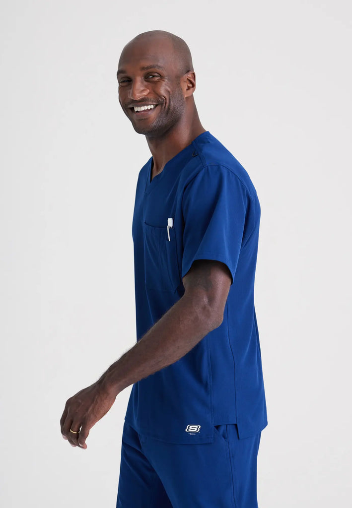 Barco Scrubs Men's Structure Top Navy | scrub-supply.com