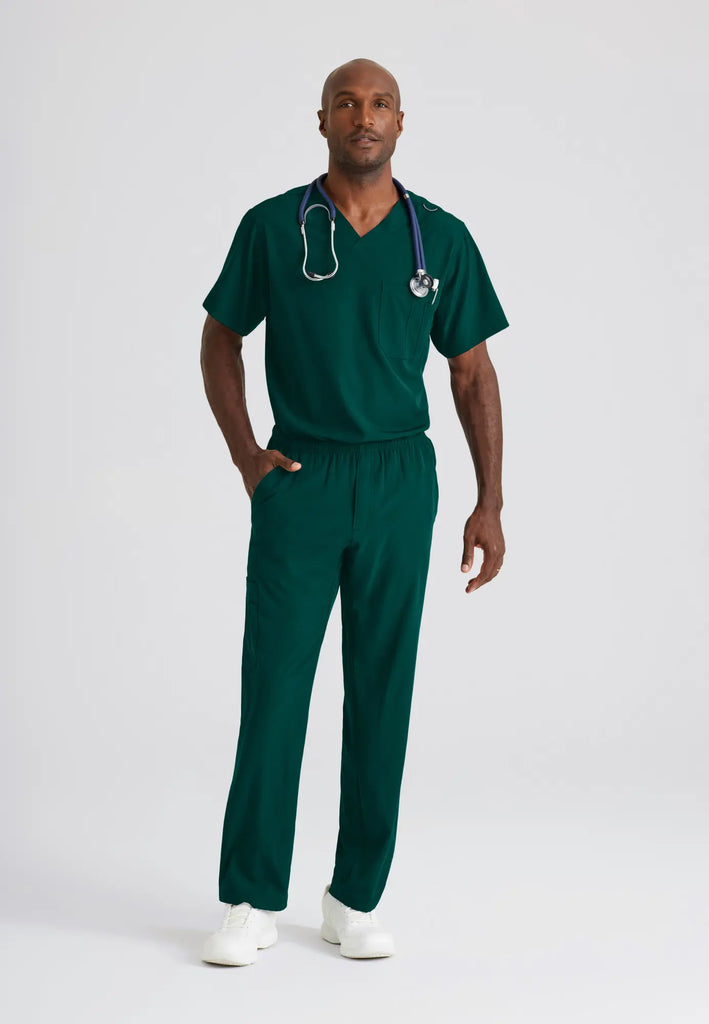 Barco Scrubs Men's Structure Pant Hunter Green | scrub-supply.com