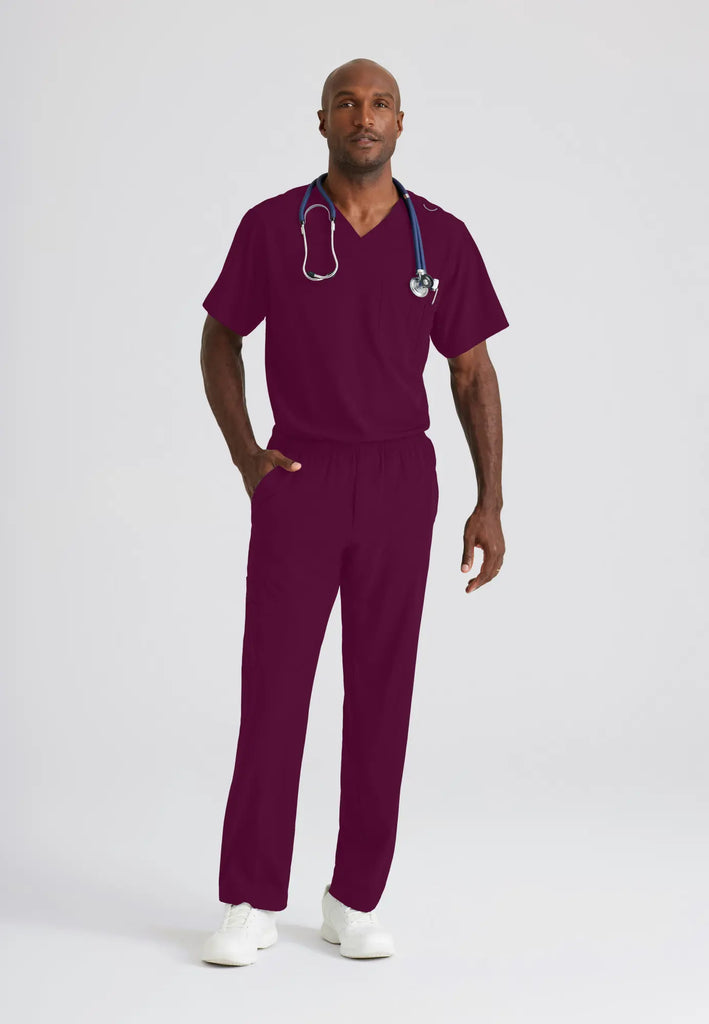 Barco Scrubs Men's Structure Pant Wine | scrub-supply.com