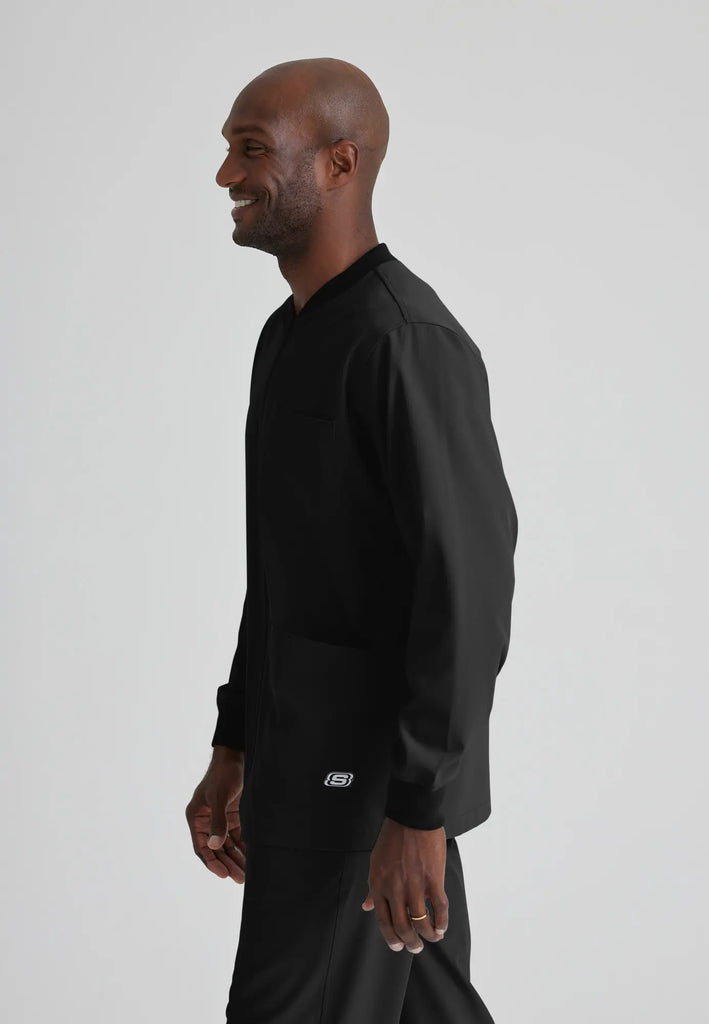 Barco Scrubs Men's Structure Warm-Up Black | scrub-supply.com