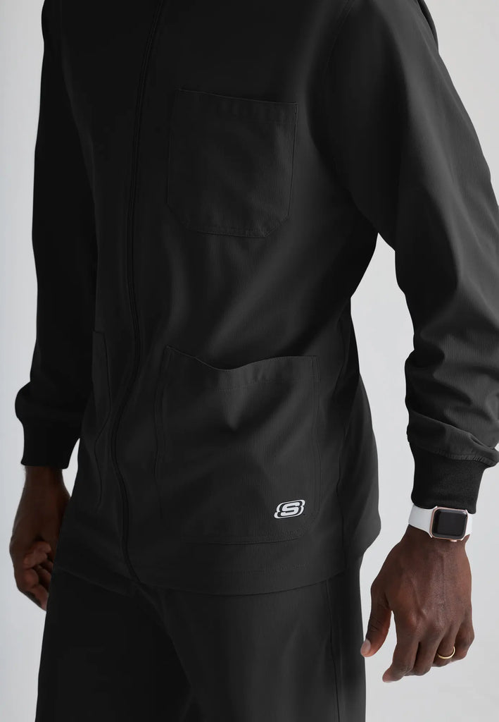 Barco Scrubs Men's Structure Warm-Up Black | scrub-supply.com