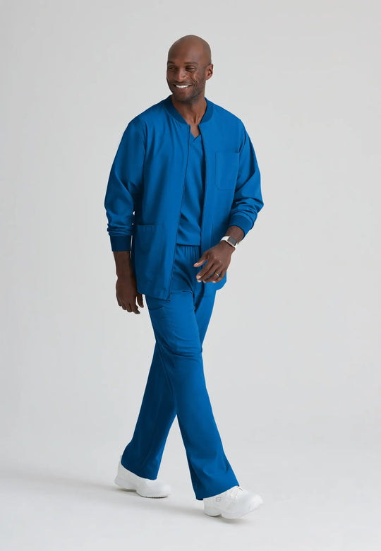 Skechers by Barco Scrubs Men's Structure Warm-Up New Royal | scrub-supply.com