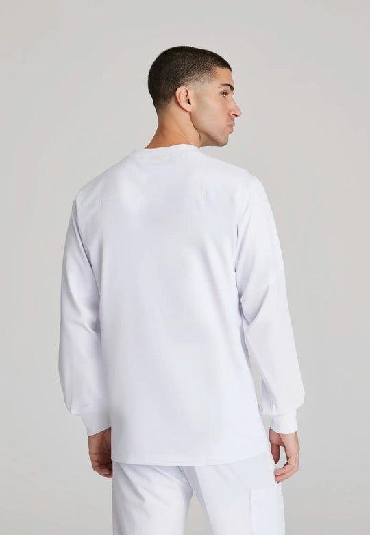 Barco Scrubs Men's Structure Warm-Up White | scrub-supply.com