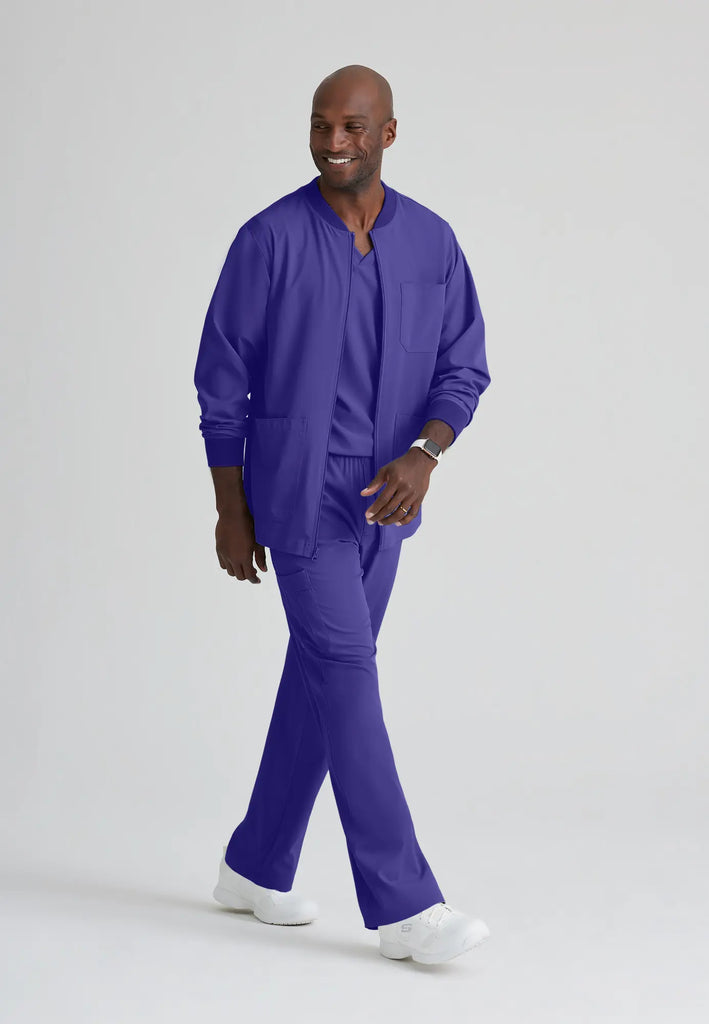 Barco Scrubs Men's Structure Warm-Up New Grape | scrub-supply.com