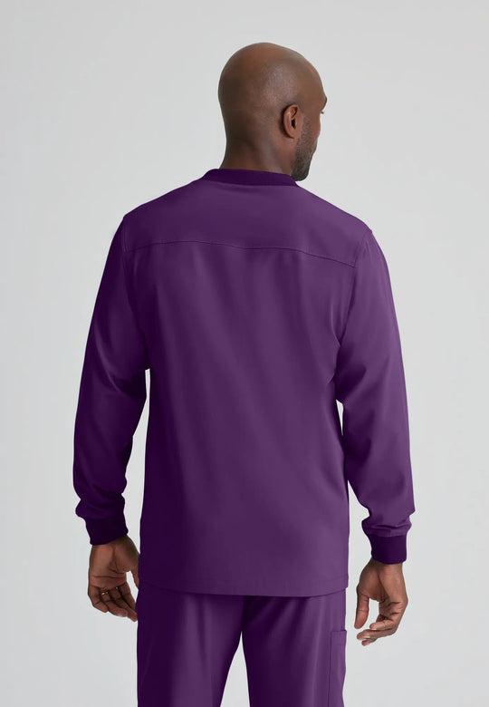 Barco Scrubs Men's Structure Warm-Up Eggplant | scrub-supply.com