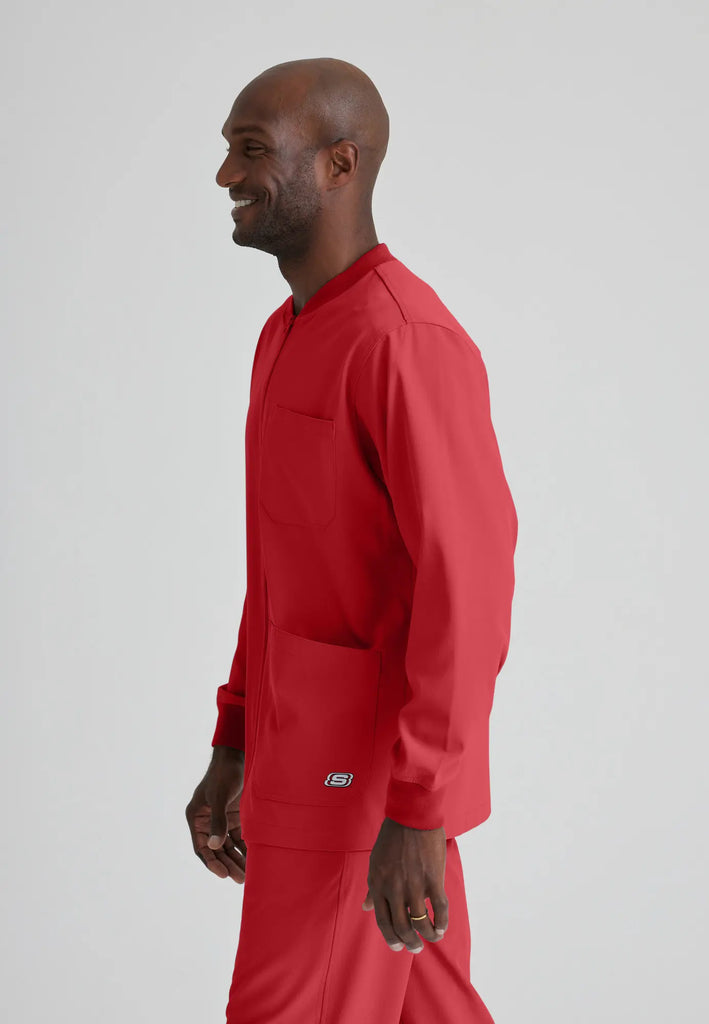 Barco Scrubs Men's Structure Warm-Up True Red | scrub-supply.com