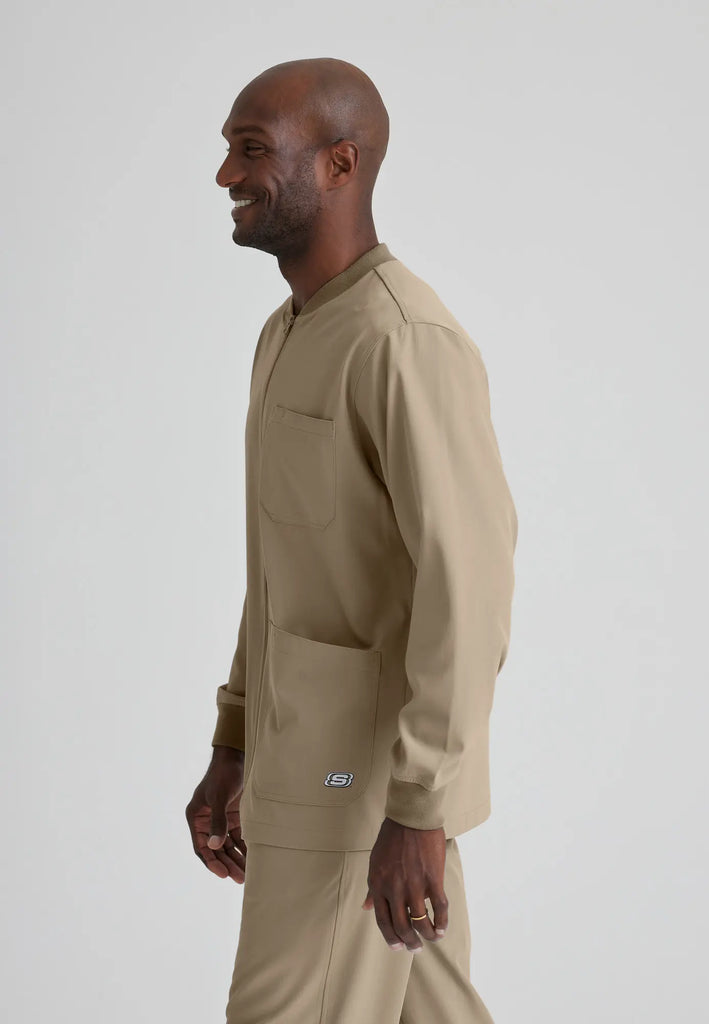 Barco Scrubs Men's Structure Warm-Up New Khaki | scrub-supply.com