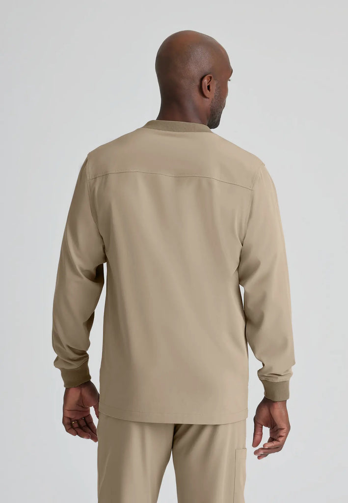 Barco Scrubs Men's Structure Warm-Up New Khaki | scrub-supply.com