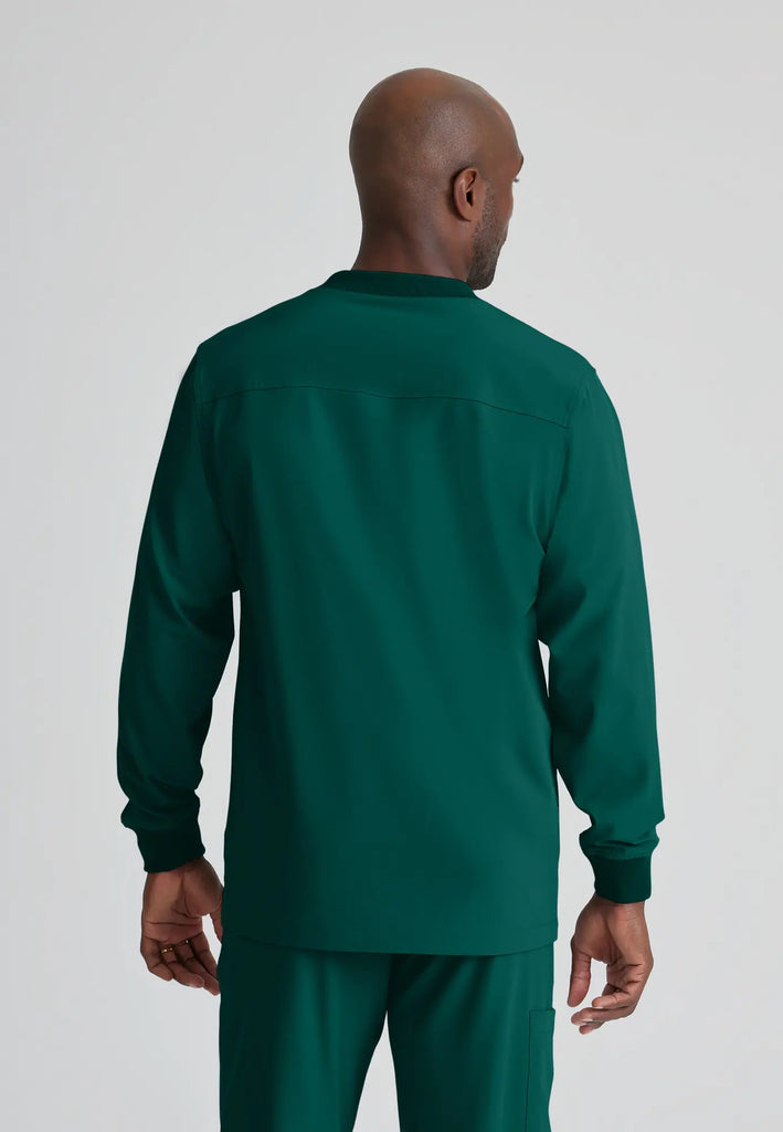 Barco Scrubs Men's Structure Warm-Up Hunter Green | scrub-supply.com