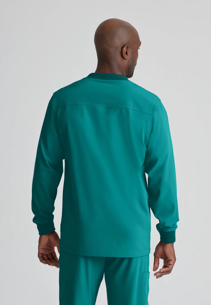 Barco Scrubs Men's Structure Warm-Up Teal | scrub-supply.com