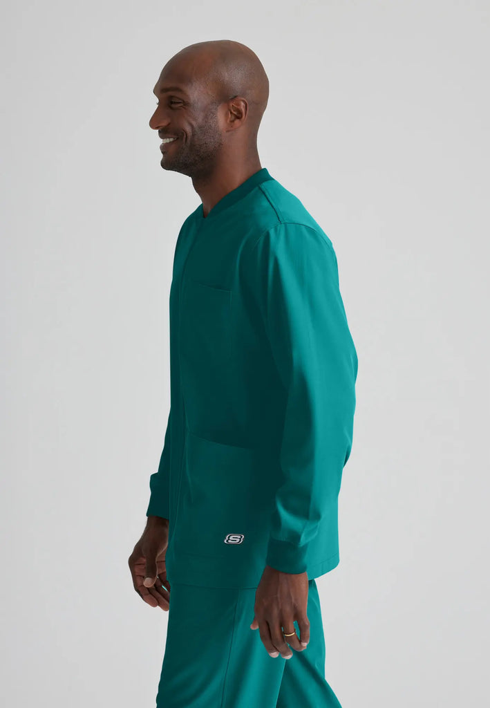 Barco Scrubs Men's Structure Warm-Up Teal | scrub-supply.com