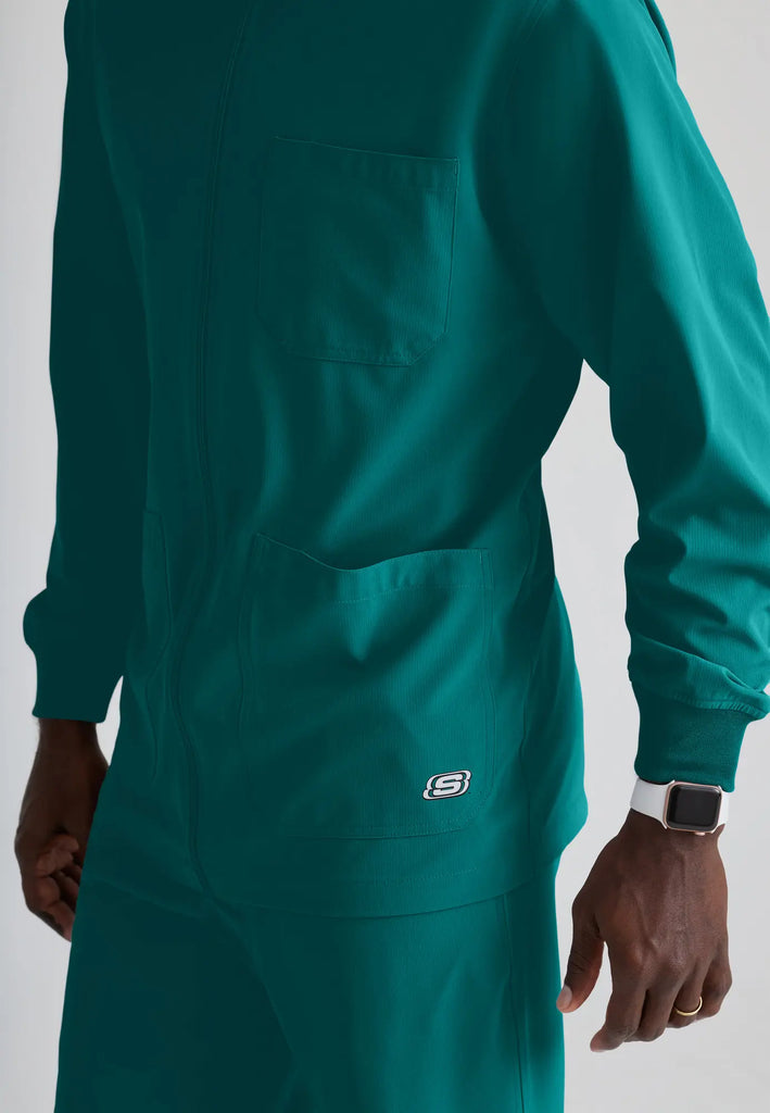 Barco Scrubs Men's Structure Warm-Up Teal | scrub-supply.com