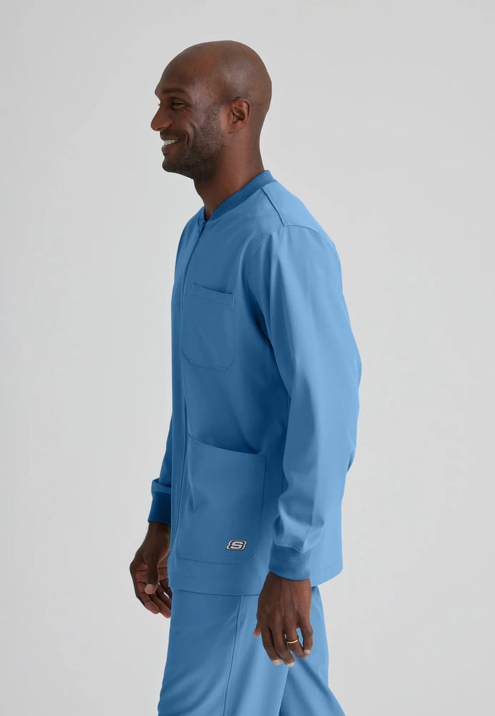 Barco Scrubs Men's Structure Warm-Up Ceil Blue | scrub-supply.com