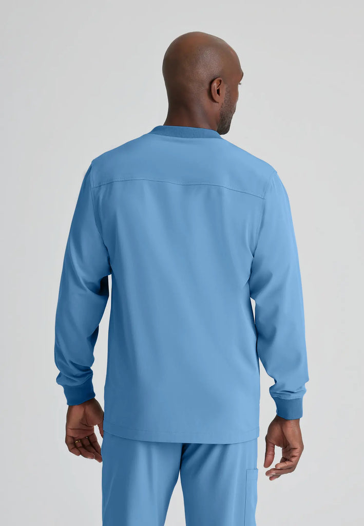 Barco Scrubs Men's Structure Warm-Up Ceil Blue | scrub-supply.com